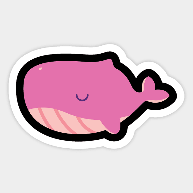 Pink 2025 whale sticker